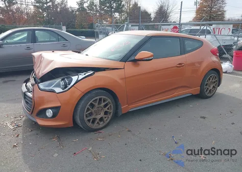 2015 Hyundai Veloster Turbo from USA, damaged, VIN KMHTC6AE2FU216513